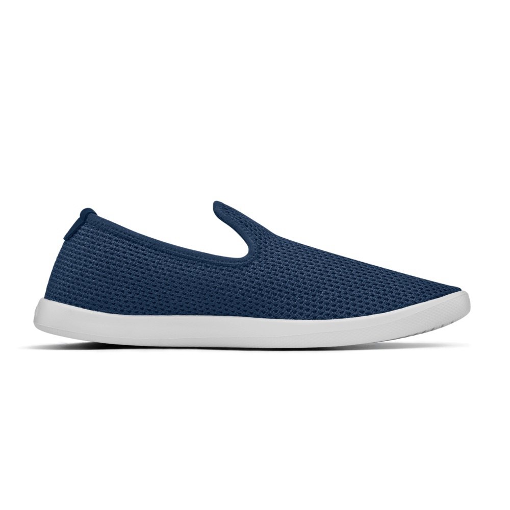 Allbirds Women\'s Slip-Ons Navy - Tree Loungers - 71425PWUR